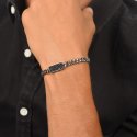 Luca Barra - Bracciale Uomo - Acciaio - Cristalli Neri