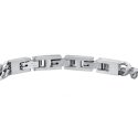 Luca Barra - Bracciale Uomo - Acciaio - Cristalli Neri