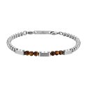 Luca Barra - Bracciale Uomo Acciaio - Occhio Di Tigre