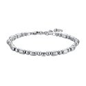Luca Barra - Bracciale Uomo Acciaio - Ematite Silver