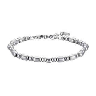 Luca Barra - Bracciale Uomo Acciaio - Ematite Silver