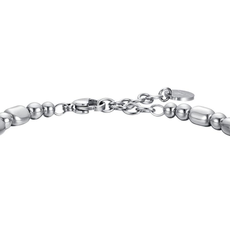 Luca Barra - Bracciale Uomo Acciaio - Ematite Silver