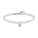 Luca Barra - Bracciale Donna Acciaio - Perle Sintetiche - Cristallo Bianco
