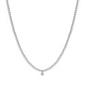 Luca Barra - Collana Donna Acciaio - Perle - Cristallo Bianco