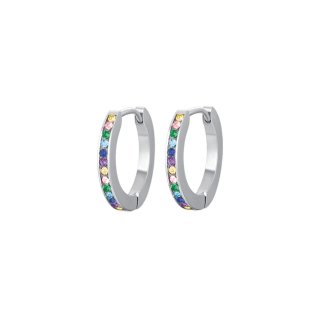 Luca Barra - Orecchini Donna Acciaio - Cristalli Multicolor