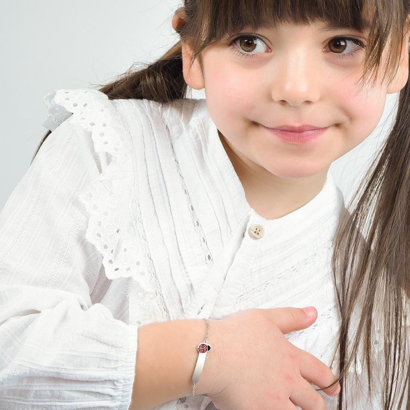 Luca Barra - Bracciale Bambina - Acciaio - Coccinella
