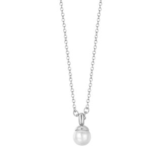 Luca Barra - Collana Donna Acciaio - Perle 4Mm - Eleganza