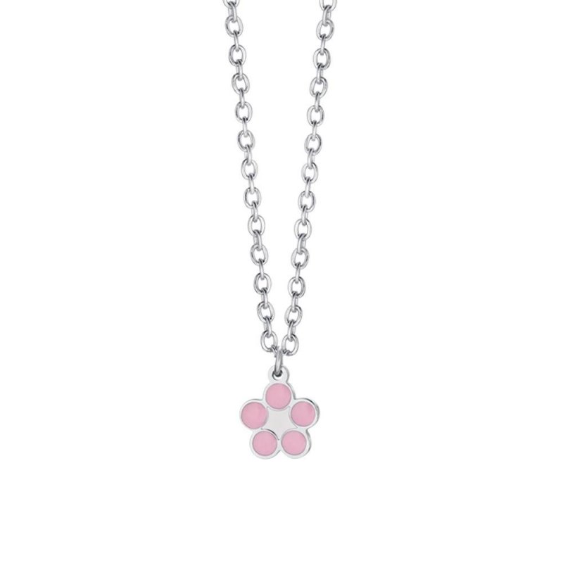 Luca Barra - Collana Bambina Fiore - Acciaio - Pendente