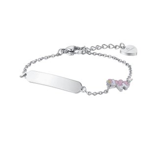 Luca Barra - Bracciale Bambina Unicorno - Acciaio - Regolabile
