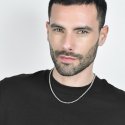 Luca Barra - Collana Uomo Acciaio - Perle Grigie - Stile Moderno
