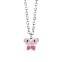 Luca Barra - Collana Bambina Farfalla - Acciaio - 38+3 Cm