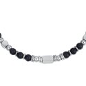 Luca Barra - Bracciale Uomo Acciaio - Agata Nera - Dettagli Esclusivi