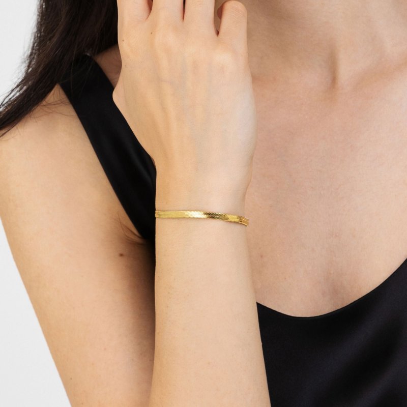 Luca Barra - Bracciale Donna Snake - Acciaio Dorato - Elegante