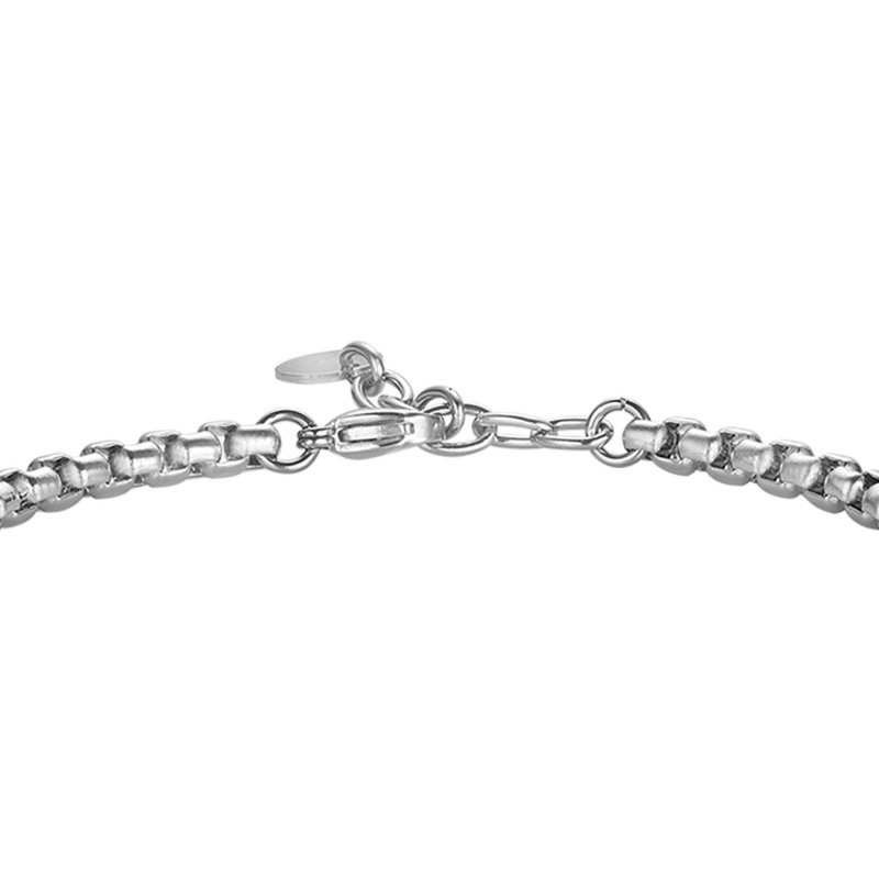 Luca Barra - Bracciale Uomo - Acciaio - Piastra Personalizzabile