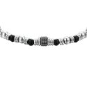 Luca Barra - Bracciale Uomo Acciaio - Agata Nera - Elementi