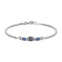 Luca Barra - Bracciale Uomo Acciaio - Sodalite Blu - Eleganza Moderna