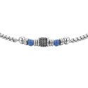 Luca Barra - Bracciale Uomo Acciaio - Sodalite Blu - Eleganza Moderna