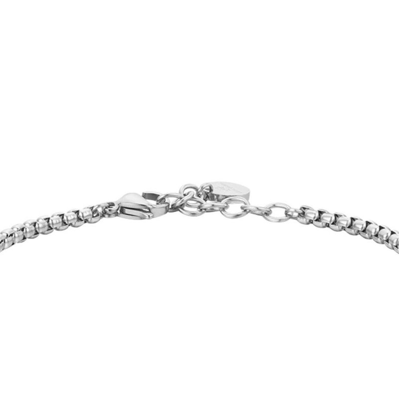Luca Barra - Bracciale Uomo Acciaio - Sodalite Blu - Eleganza Moderna