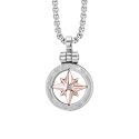 Luca Barra - Collana Uomo Acciaio - Rosa Dei Venti - Ip Rose