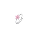 Luca Barra - Anello Bambina Stella - Acciaio - Smalto Rosa