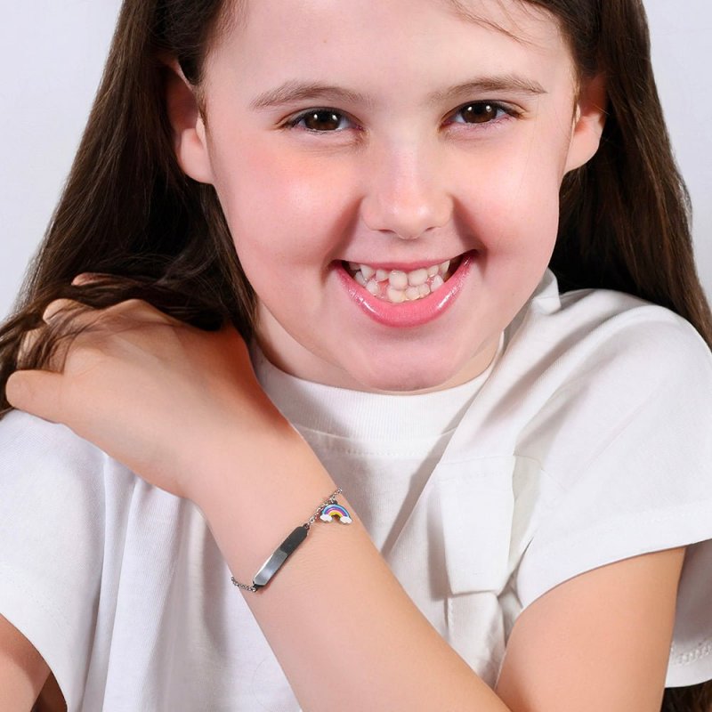 Luca Barra - Bracciale Bambina - Acciaio - Arcobaleno