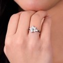 Luca Barra - Anello Donna Stella - Acciaio - Zircone Bianco