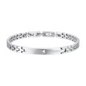 Luca Barra - Bracciale Uomo Acciaio - Piastra Elegante - 21,5 Cm