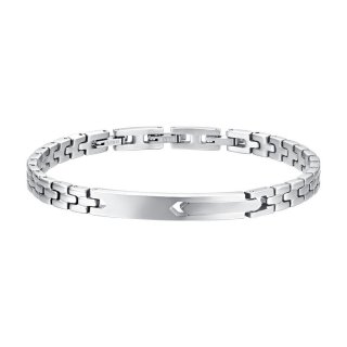 Luca Barra - Bracciale Uomo Acciaio - Piastra Elegante - 21,5 Cm