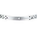 Luca Barra - Bracciale Uomo Acciaio - Piastra Elegante - 21,5 Cm