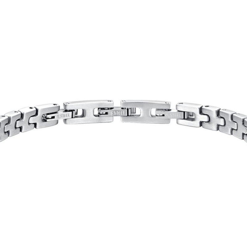Luca Barra - Bracciale Uomo Acciaio - Piastra Elegante - 21,5 Cm