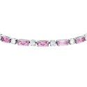 Luca Barra - Bracciale Tennis Donna - Acciaio - Zirconi Rosa