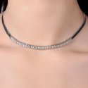 Luca Barra - Collana Donna - Acciaio - Zirconi Bianchi