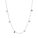 Luca Barra - Collana Donna Acciaio - Pietre Rosa - Cristalli Multicolor