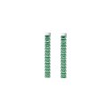 Luca Barra - Orecchini Donna Acciaio - Zirconi Verdi - 3,5 Cm