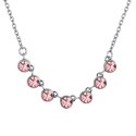 Luca Barra - Collana Donna - Acciaio - Cristalli Rosa