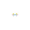 Luca Barra - Orecchini Bambina Palloncini - Acciaio - Smalto Multicolor