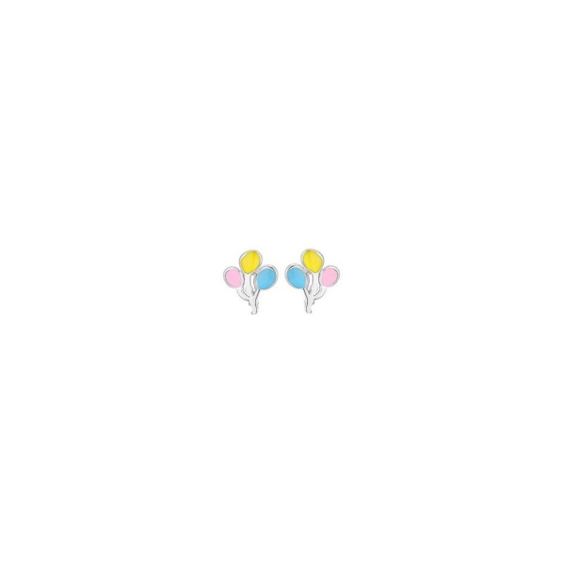 Luca Barra - Orecchini Bambina Palloncini - Acciaio - Smalto Multicolor