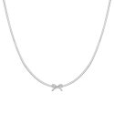 Luca Barra - Collana Donna Fiocco - Acciaio - Elegante