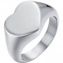 Luca Barra - Anello Sigillo Donna - Acciaio - Cuore
