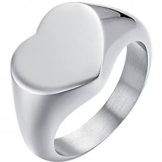 Luca Barra - Anello Sigillo Donna - Acciaio - Cuore