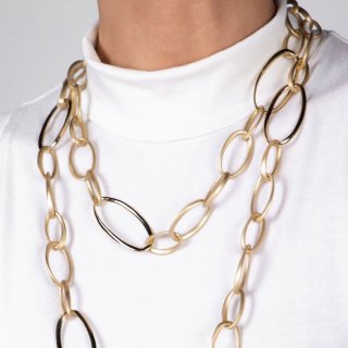 Aquaforte - Collana Catene Ovali - Argento 925 - Placcato Oro 23Ct