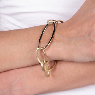 Aquaforte - Bracciale Catene Ovali - Argento 925 - Oro 23Ct