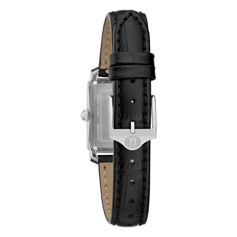 Bulova - Sutton Tank Donna - Pelle Nera - Quadrante Madreperla