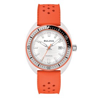 Bulova - Snorkel Orologio - Bianco - Arancione - Quarzo