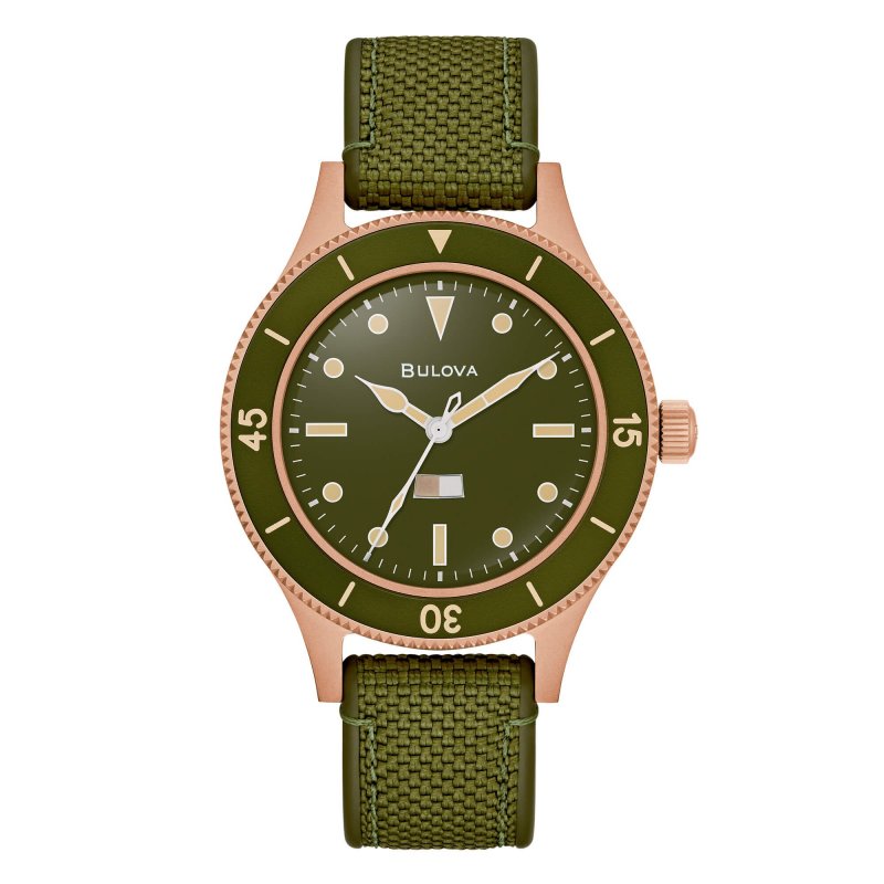 Bulova - Mil-Ships Bronze 150 Ann. Sp. Ed. - Bronzo - Nylon Verde