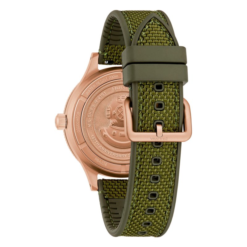 Bulova - Mil-Ships Bronze 150 Ann. Sp. Ed. - Bronzo - Nylon Verde