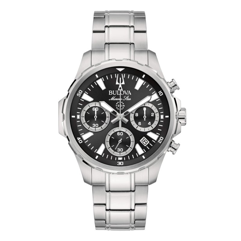 Bulova - Marine Star Crono - Acciaio - Quadrante Nero