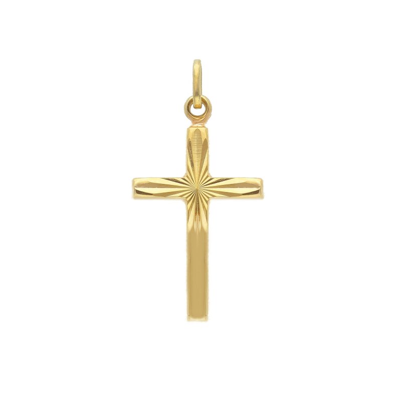 Songa Antonio - Croce Pendente - Oro Giallo - 9 Carati