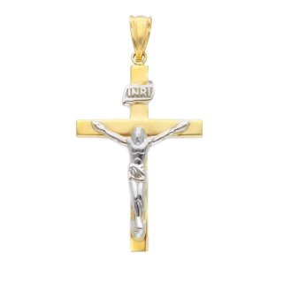 Songa Antonio - Croce Con Cristo - Oro Giallo - Oro Bianco