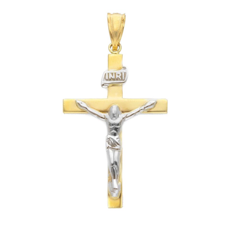 Songa Antonio - Croce Con Cristo - Oro Giallo - Oro Bianco